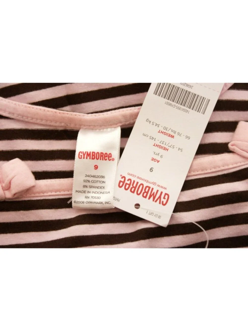 2008 Gymboree Sweeter Than Chocolate Dress sz 9 Cupcakes TShirt Stripe Bows Casu